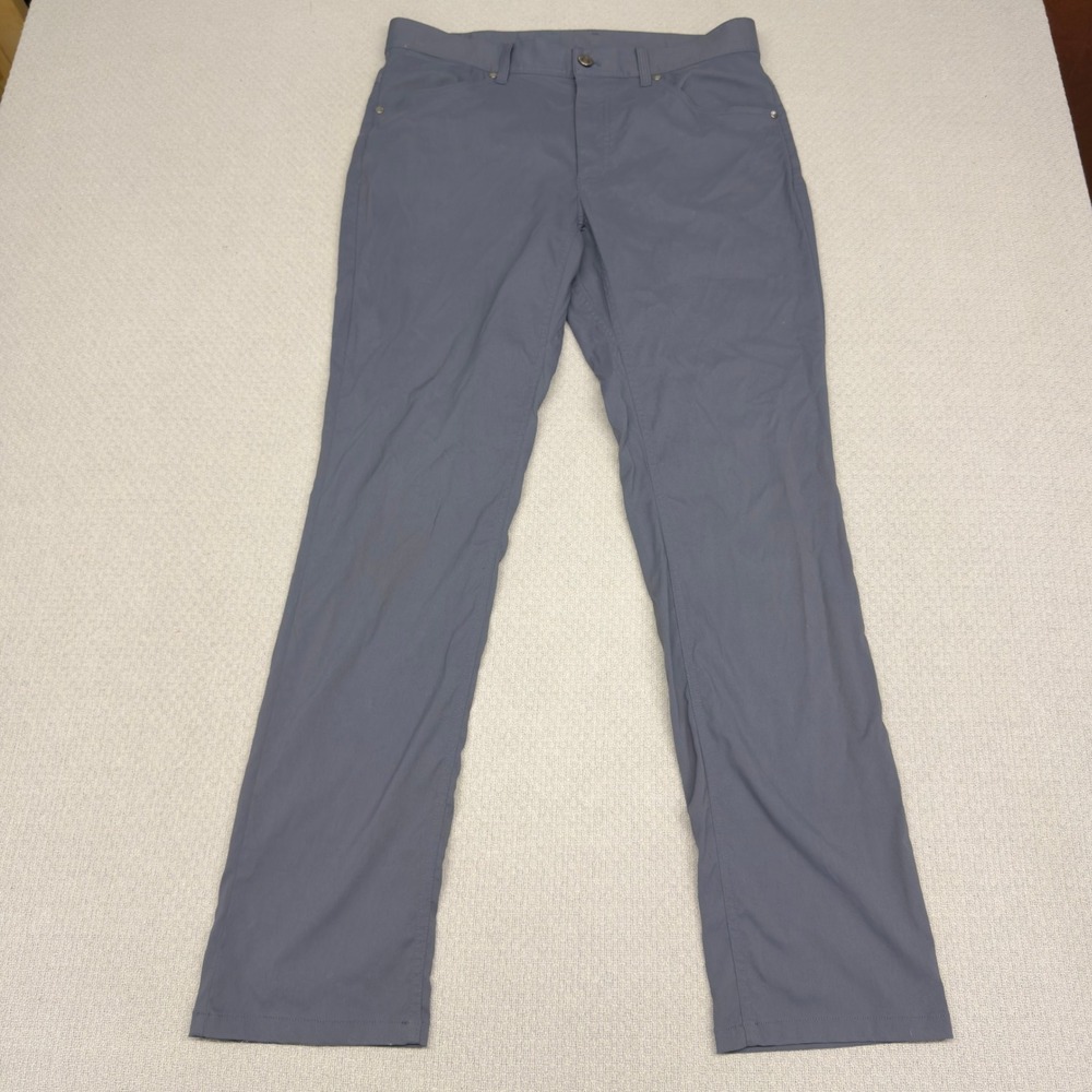 LL Bean Pants Mens 33x32 Gray Nylon Performance Chino Hiking Lightweight Stretch